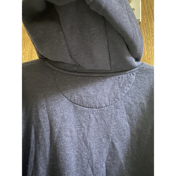 WRANGLER MEN'S LOGO SLEEVE HOODED SWEATSHIRT SCRIPT WRITING SIZE XL NAVY - Picture 9 of 11